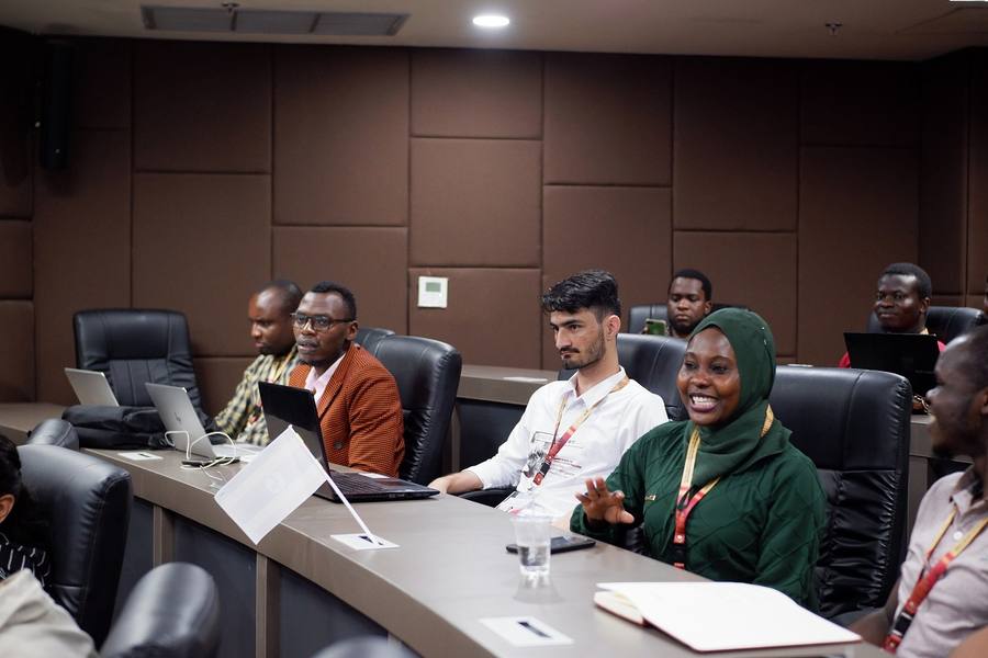 Attending research conference